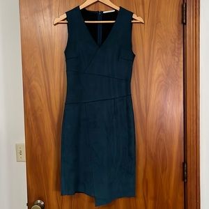 Beautiful Tahari Teal Faux Suede Dress